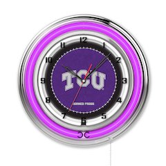 TCU 19" Neon Clock