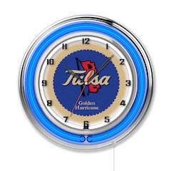Tulsa 19" Neon Clock