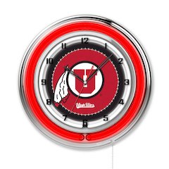 Utah 19" Neon Clock