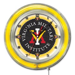 Virginia Military Institute 19" Neon Clock