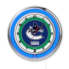 Vancouver Canucks 19" Neon Clock