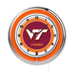 Virginia Tech 19" Neon Clock
