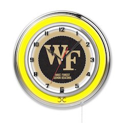 Wake Forest 19" Neon Clock