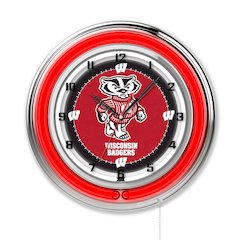 Wisconsin "Badger" 19" Neon Clock
