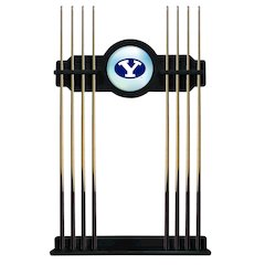Brigham Young Cue Rack in Black Finish
