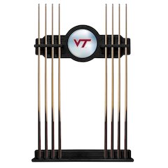 Virginia Tech Cue Rack in Black Finish