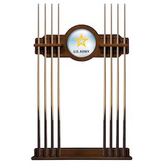U.S. Army Cue Rack in Chardonnay Finish