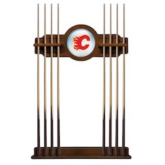 Calgary Flames Cue Rack in Chardonnay Finish