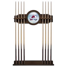 Colorado Avalanche Cue Rack in Chardonnay Finish