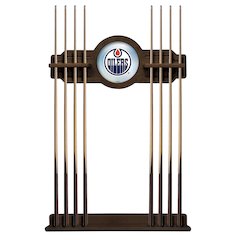 Edmonton Oilers Cue Rack in Chardonnay Finish