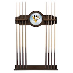 Pittsburgh Penguins Cue Rack in Chardonnay Finish