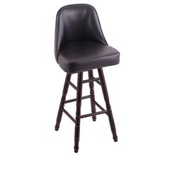 Grizzly 25" Swivel Counter Stool with Turned Maple Legs, Dark Cherry Finish
