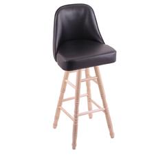 Grizzly 25" Swivel Counter Stool with Turned Maple Legs, Natural Finish