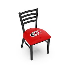 L00418 Black Wrinkle Carolina Hurricanes Stationary Chair with Ladder Style Back by Holland Bar Stool Co.