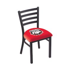 L00418 Georgia "Bulldog" 18" Chair with Black Wrinkle Finish