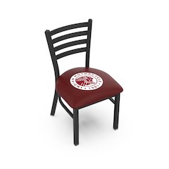 L00418 Black Wrinkle Indian Motorcycle Stationary Chair with Ladder Style Back by Holland Bar Stool Co.