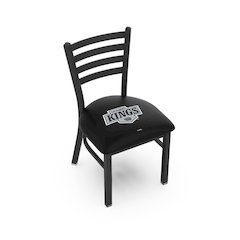 L00418 Black Wrinkle Los Angeles Kings Stationary Chair with Ladder Style Back by Holland Bar Stool Co.