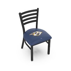 L00418 Black Wrinkle Nashville Predators Stationary Chair with Ladder Style Back by Holland Bar Stool Co.