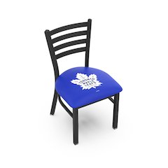 L00418 Black Wrinkle Toronto Maple Leafs Stationary Chair with Ladder Style Back by Holland Bar Stool Co.