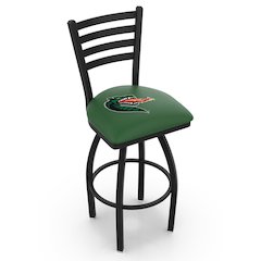 L014 - 36" Black Wrinkle UAB Swivel Bar Stool with Ladder Style Back by Holland Bar Stool Co.