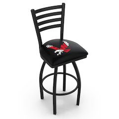 L014 - 36" Black Wrinkle Eastern Washington Swivel Bar Stool with Ladder Style Back by Holland Bar Stool Co.