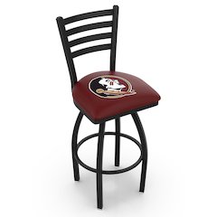 L014 - 36" Black Wrinkle Florida State (Head) Swivel Bar Stool with Ladder Style Back by Holland Bar Stool Co.