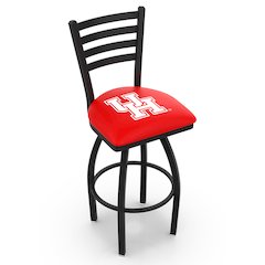 L014 - 36" Black Wrinkle Houston Swivel Bar Stool with Ladder Style Back by Holland Bar Stool Co.