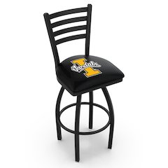L014 - 36" Black Wrinkle Idaho Swivel Bar Stool with Ladder Style Back by Holland Bar Stool Co.