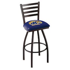 L014 - 36" Black Wrinkle Kent State Swivel Bar Stool with Ladder Style Back by Holland Bar Stool Co.