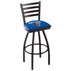 L014 - 36" Black Wrinkle Maine Swivel Bar Stool with Ladder Style Back by Holland Bar Stool Co.