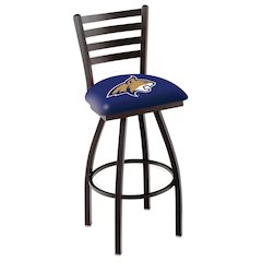 L014 - 36" Black Wrinkle Montana State Swivel Bar Stool with Ladder Style Back by Holland Bar Stool Co.