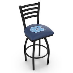 L014 - 36" Black Wrinkle North Carolina Swivel Bar Stool with Ladder Style Back by Holland Bar Stool Co.