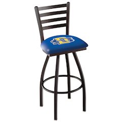L014 - 36" Black Wrinkle South Dakota State Swivel Bar Stool with Ladder Style Back by Holland Bar Stool Co.