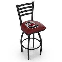 L014 - 36" Black Wrinkle South Carolina Swivel Bar Stool with Ladder Style Back by Holland Bar Stool Co.