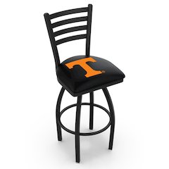 L014 - 36" Black Wrinkle Tennessee Swivel Bar Stool with Ladder Style Back by Holland Bar Stool Co.