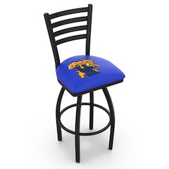 L014 - 36" Black Wrinkle Kentucky "Wildcat" Swivel Bar Stool with Ladder Style Back by Holland Bar Stool Co.
