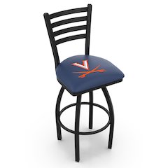 L014 - 36" Black Wrinkle Virginia Swivel Bar Stool with Ladder Style Back by Holland Bar Stool Co.