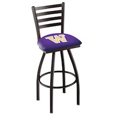 L014 - 36" Black Wrinkle Washington Swivel Bar Stool with Ladder Style Back by Holland Bar Stool Co.