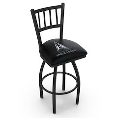 U.S. Space Force 25" Swivel Counter Stool with Black Wrinkle Finish
