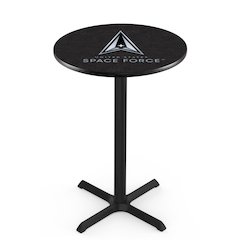 United States Space Force 36" Tall - 30" Top Pub Table with Black Wrinkle Finish
