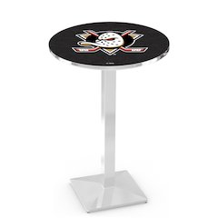 L217 Anaheim Ducks 36' Tall - 36' Top Pub Table w/ Chrome Finish (7404)