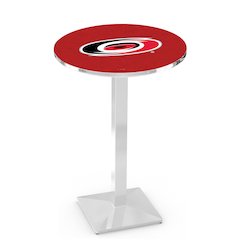 L217 Carolina Hurricanes 36" Tall - 36" Top Pub Table with Chrome Finish (7619)