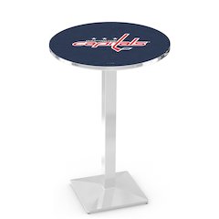 L217 Washington Capitals 36" Tall - 36" Top Pub Table with Chrome Finish (9125)