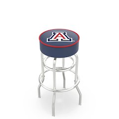 25" L7C1 - 4" Arizona Cushion Seat with Double-Ring Chrome Base Swivel Bar Stool by Holland Bar Stool Company