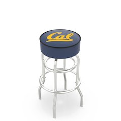 25" L7C1 - 4" Cal Cushion Seat with Double-Ring Chrome Base Swivel Bar Stool by Holland Bar Stool Company