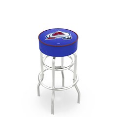 25" L7C1 - 4" Colorado Avalanche Cushion Seat with Double-Ring Chrome Base Swivel Bar Stool by Holland Bar Stool Company