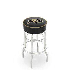 25" L7C1 - 4" Colorado Cushion Seat with Double-Ring Chrome Base Swivel Bar Stool by Holland Bar Stool Company