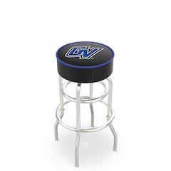 25" L7C1 - 4" Grand Valley State Cushion Seat with Double-Ring Chrome Base Swivel Bar Stool by Holland Bar Stool Company