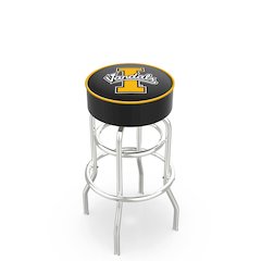 25" L7C1 - 4" Idaho Cushion Seat with Double-Ring Chrome Base Swivel Bar Stool by Holland Bar Stool Company