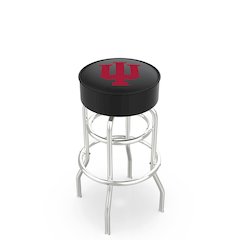 25" L7C1 - 4" Indiana Cushion Seat with Double-Ring Chrome Base Swivel Bar Stool by Holland Bar Stool Company